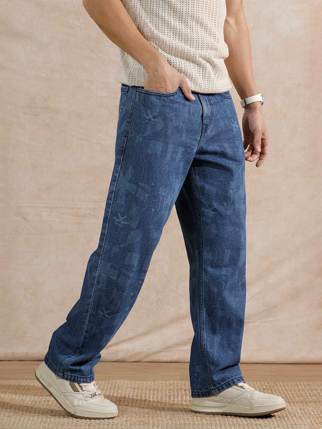 Casual Loose Fit Jeans | Med Stone