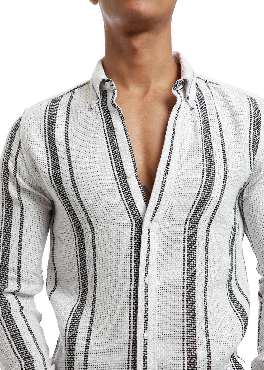 Aspect Stripe White Shirt