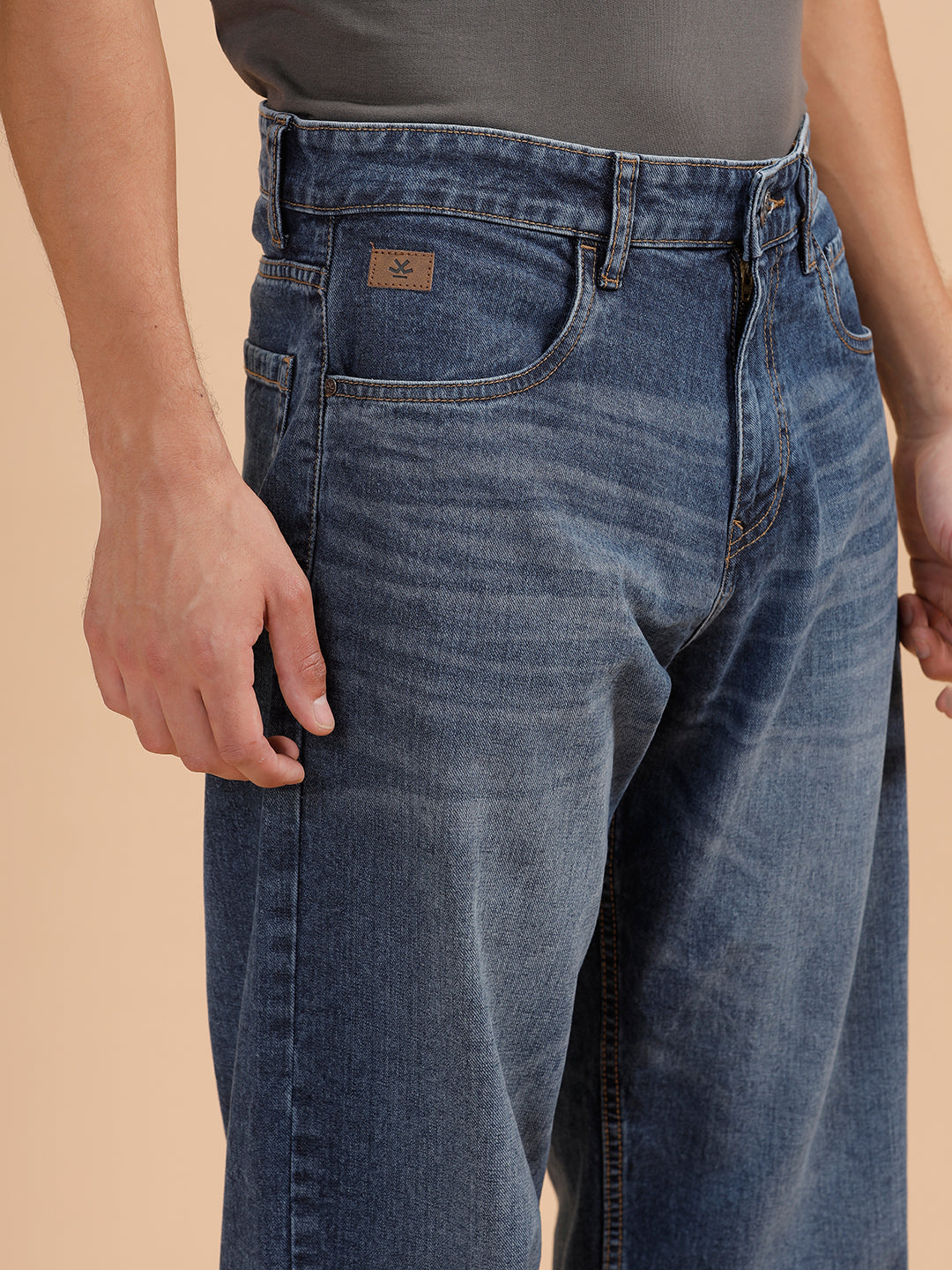 Heavy Fade Loose Fit Jeans | Blue