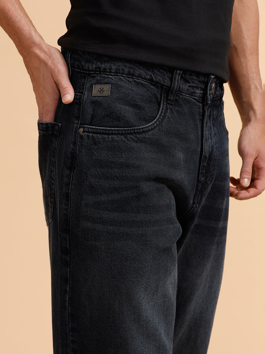 Casual Loose Fit Jeans | Black