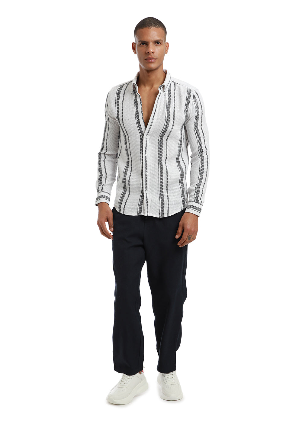 Aspect Stripe White Shirt