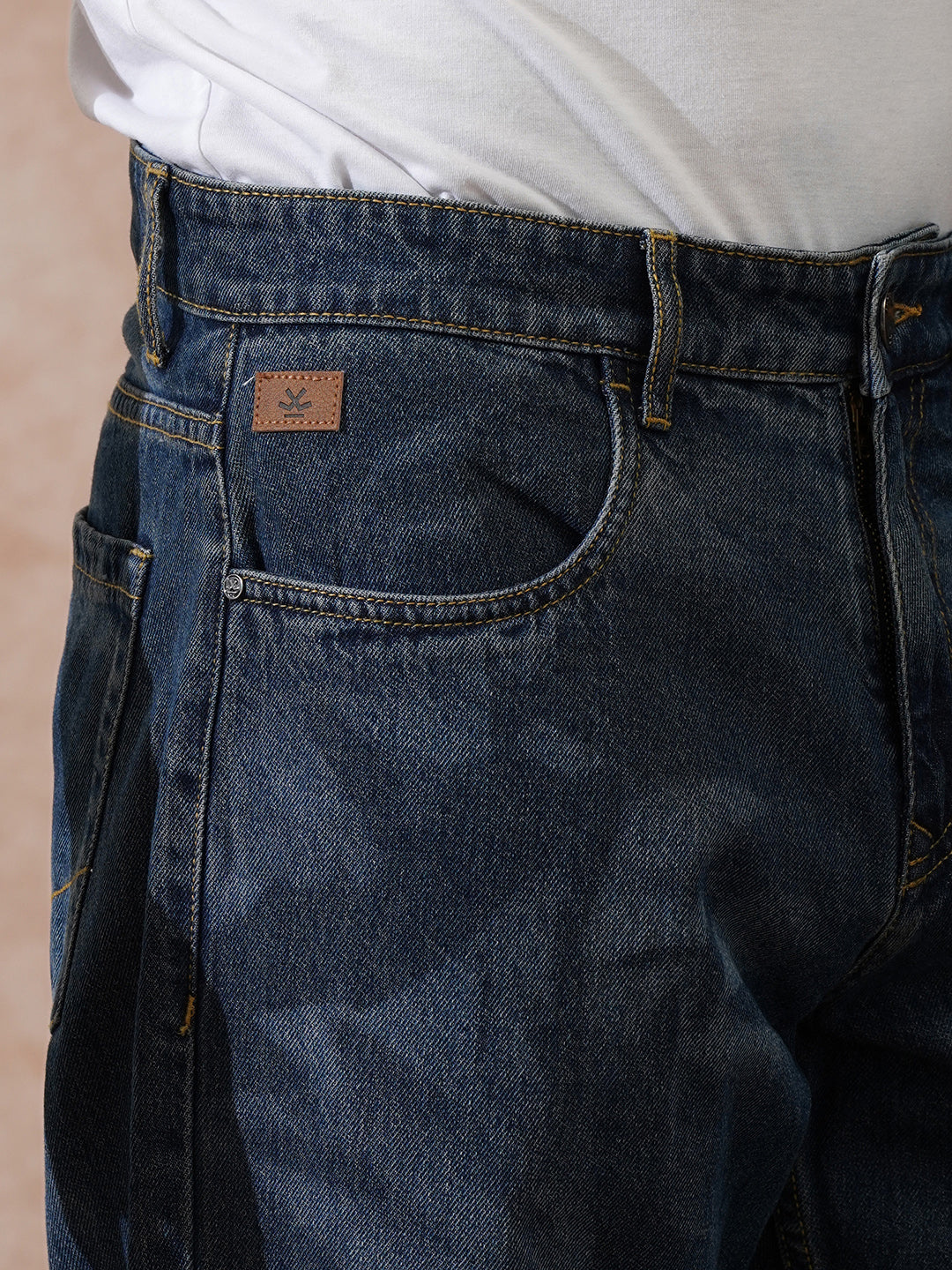 Washed Loose Fit Jeans | Blue