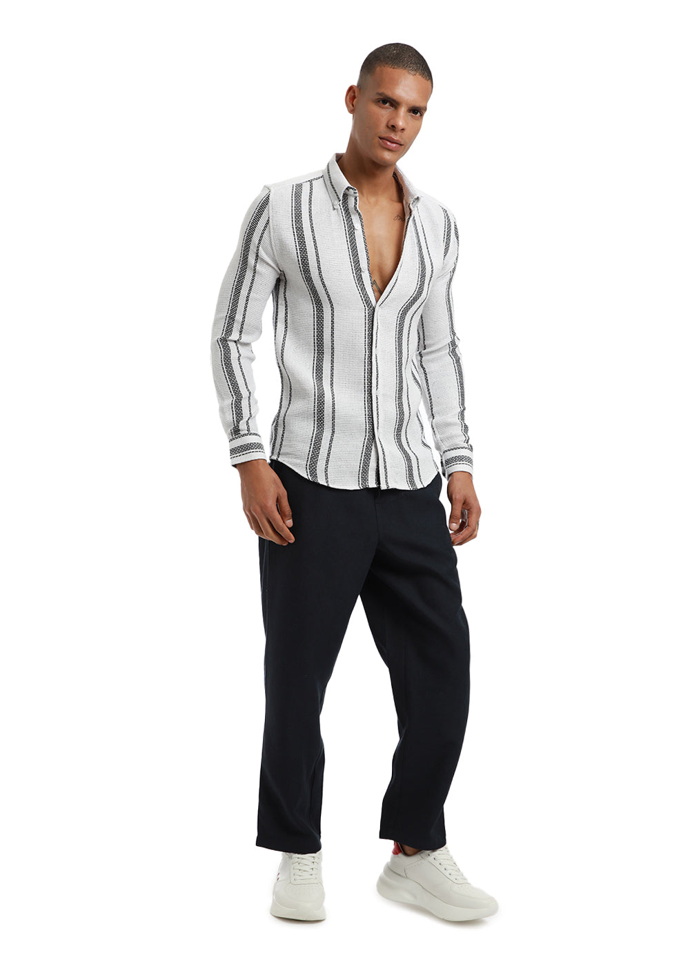 Aspect Stripe White Shirt