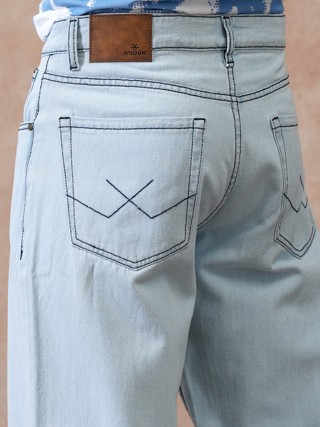 Heavy Fade Loose Fit Jeans | Light Blue