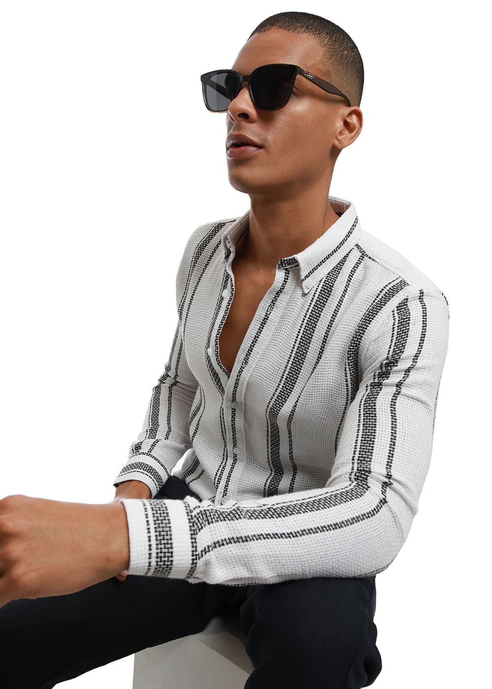 Aspect Stripe White Shirt