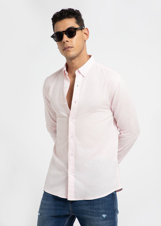 Light Pink Cotton Linen Shirt