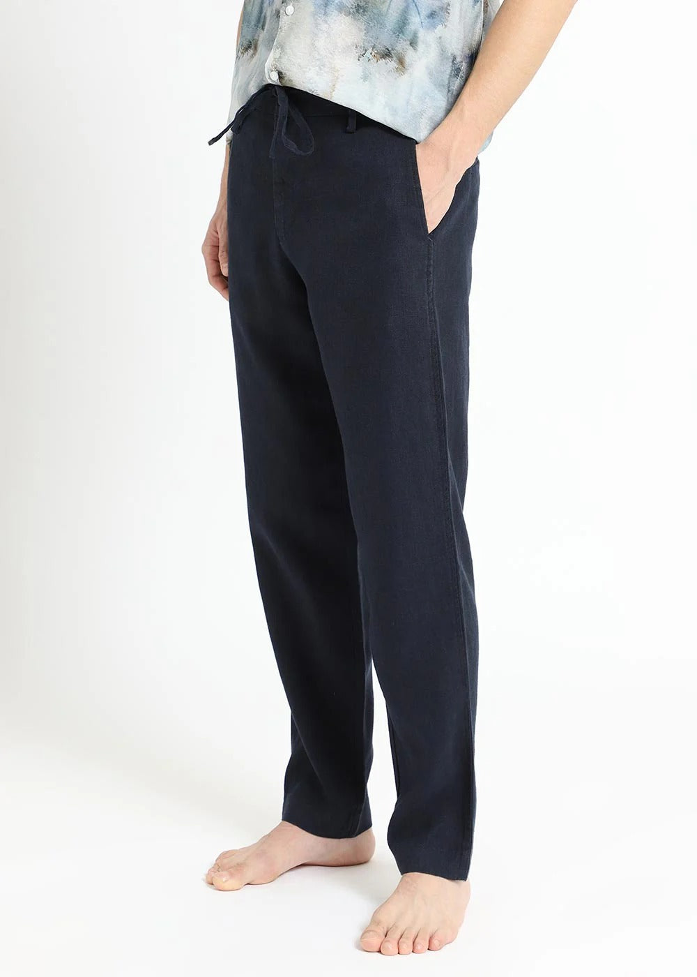 Pack of 2 Premium Linen Pants – Blue & Green