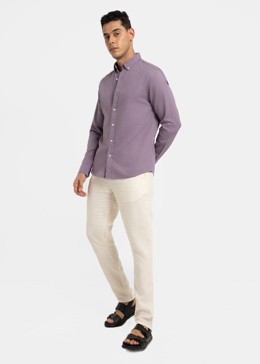 Lilac Cotton Linen Shirt