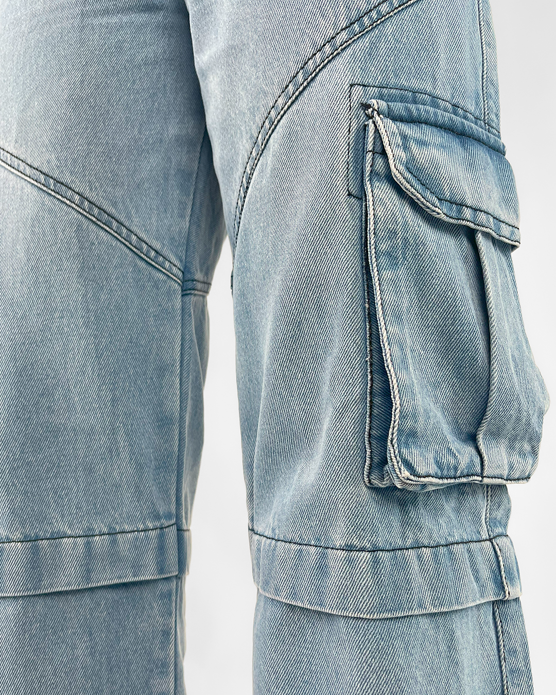 Blue Denim Oversized Denim Jeans
