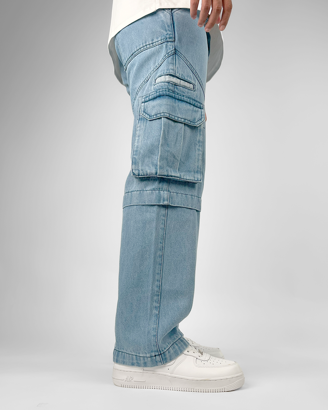 Blue Denim Oversized Denim Jeans