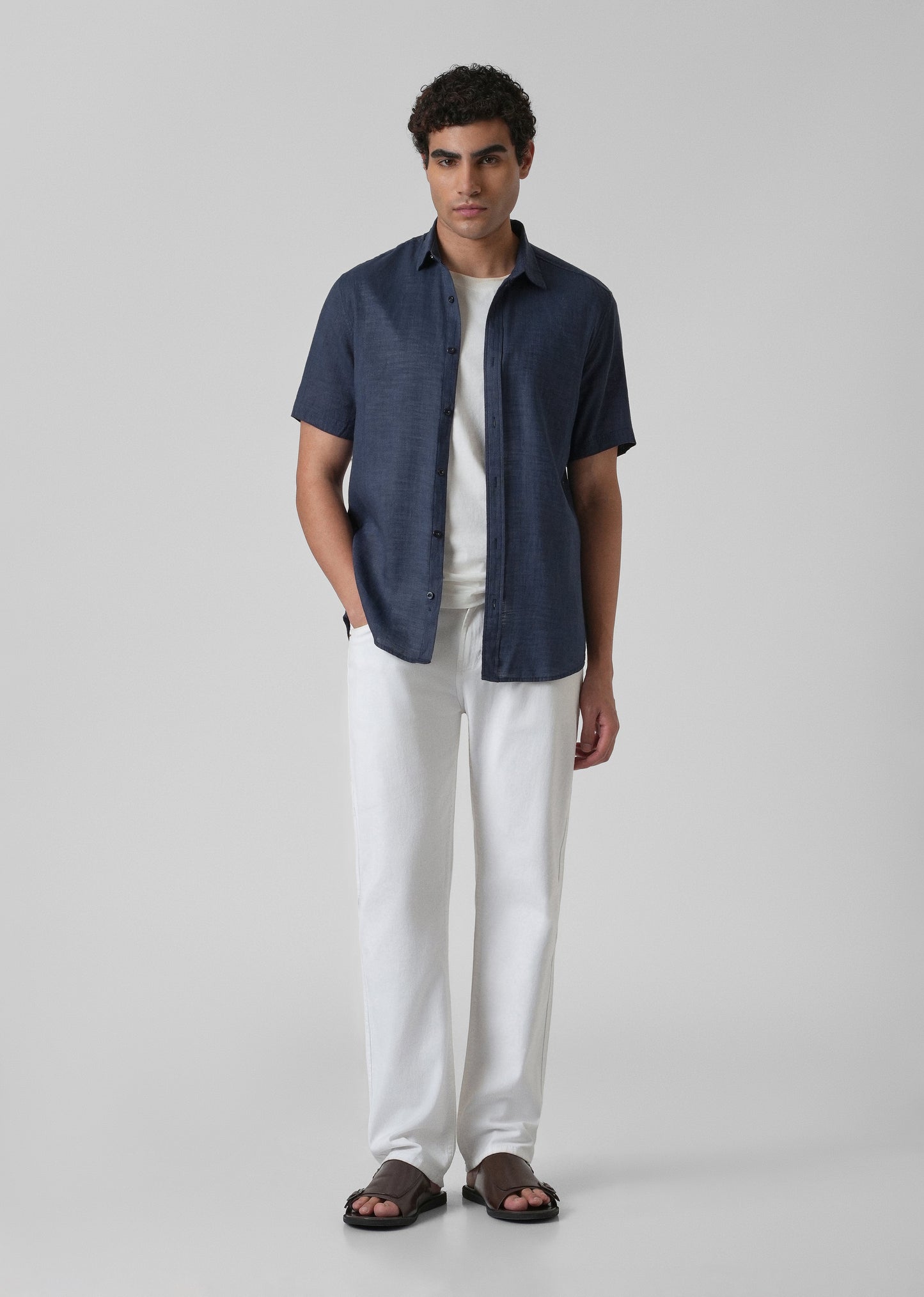 Batiste Dark Blue Linen shirt