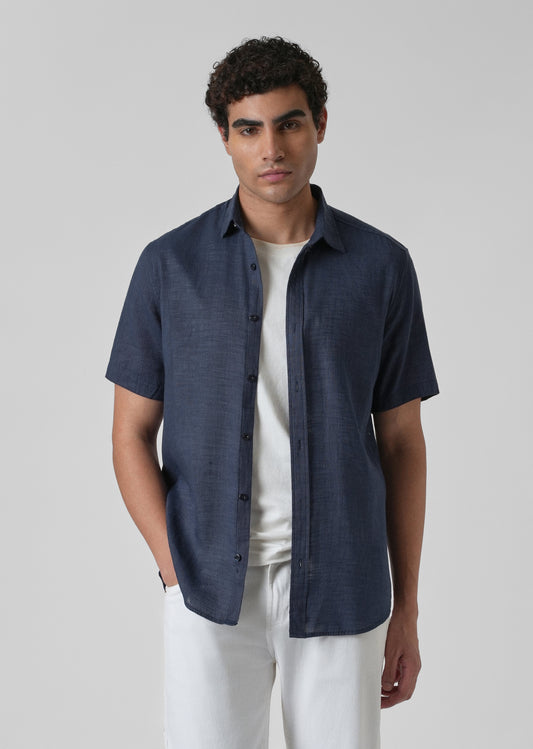 Batiste Dark Blue Linen shirt