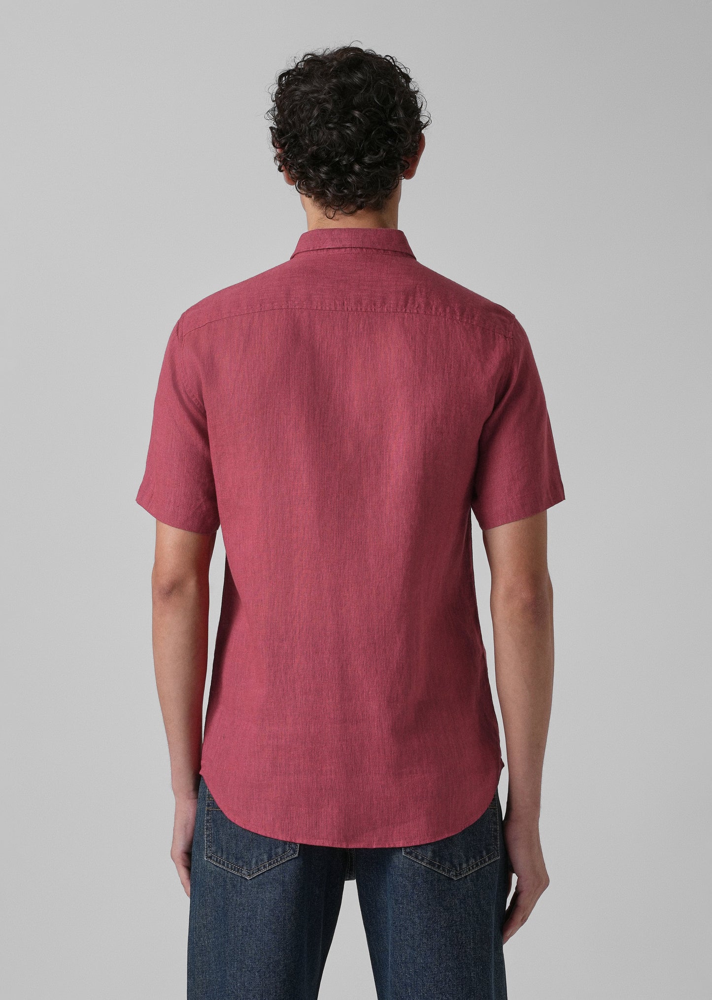 Batiste Crimson Red Linen Shirt