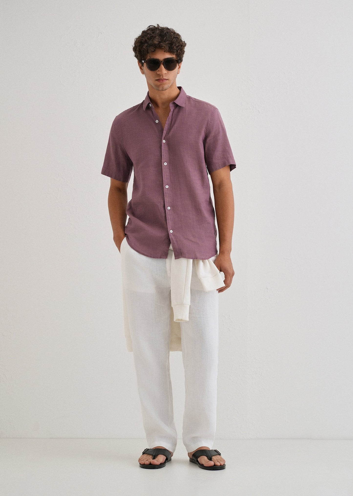 Batiste Violet Linen shirt