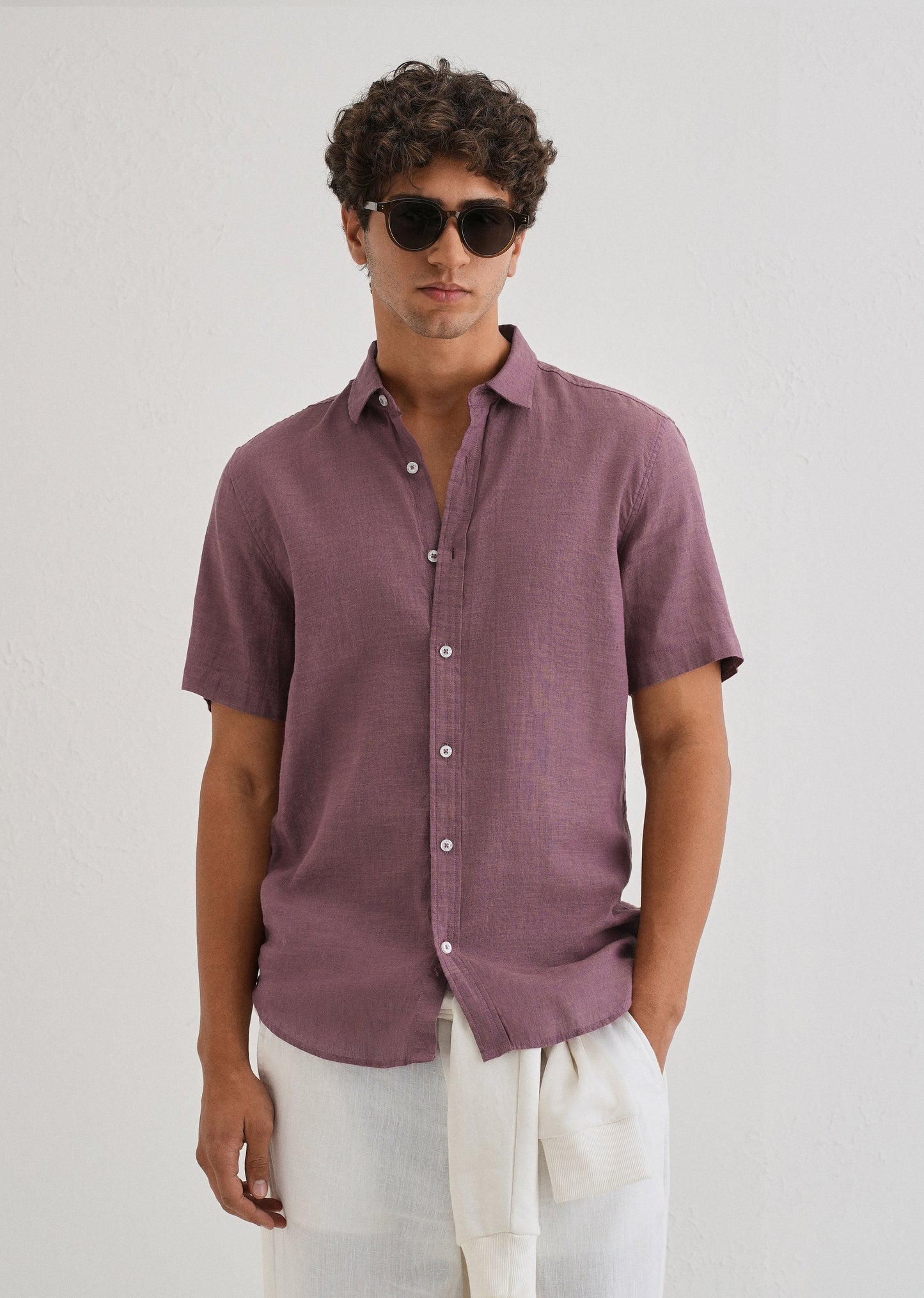 Batiste Violet Linen shirt
