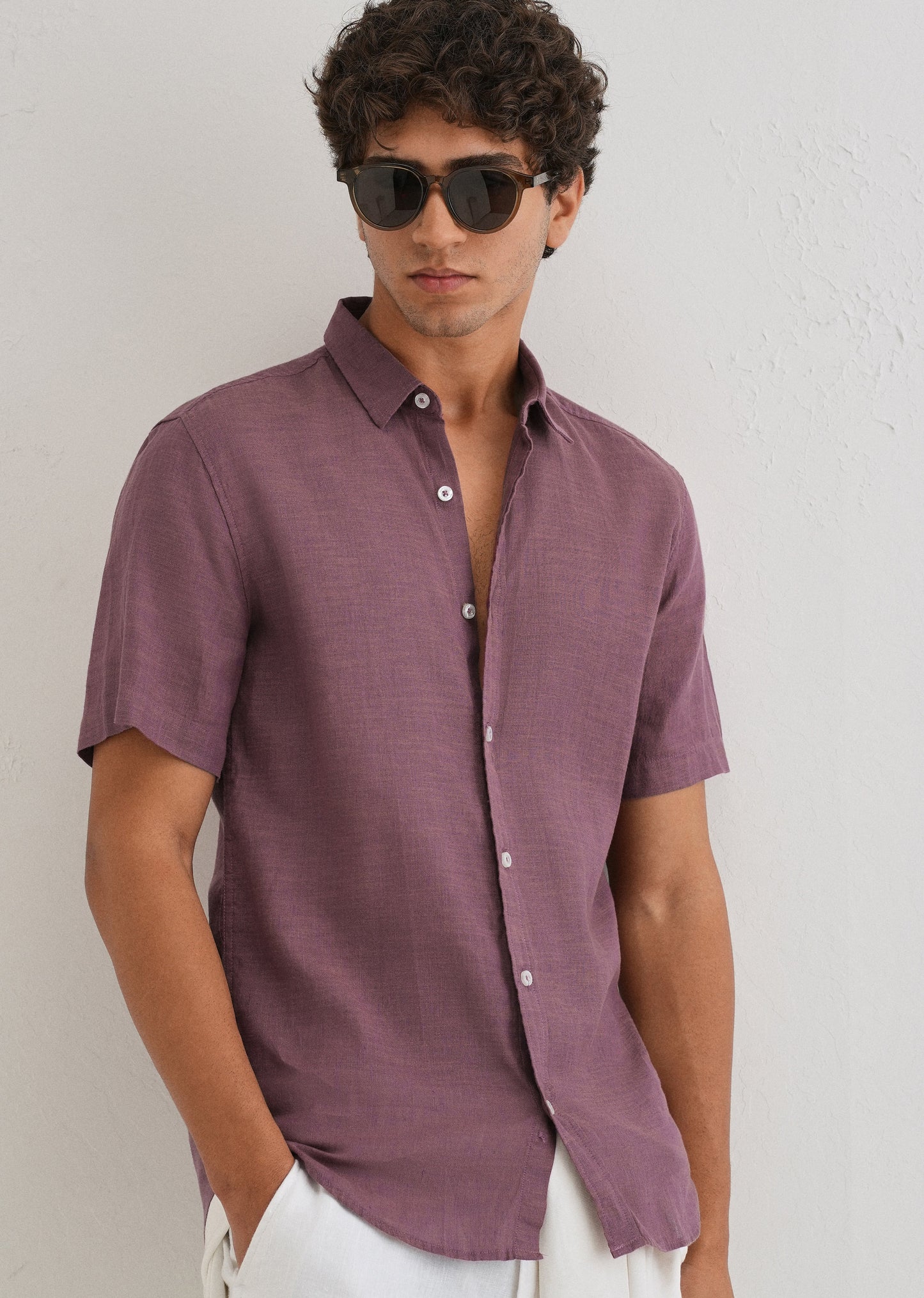 Batiste Violet Linen shirt