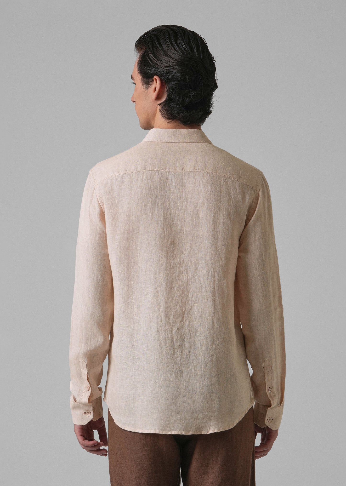 Beige Pure Linen Shirt