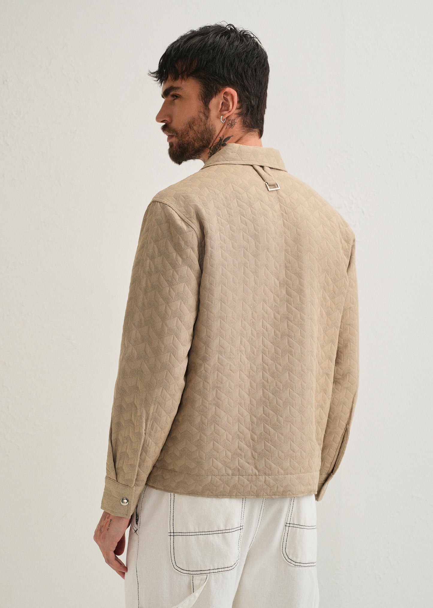 Beige Utility Shacket