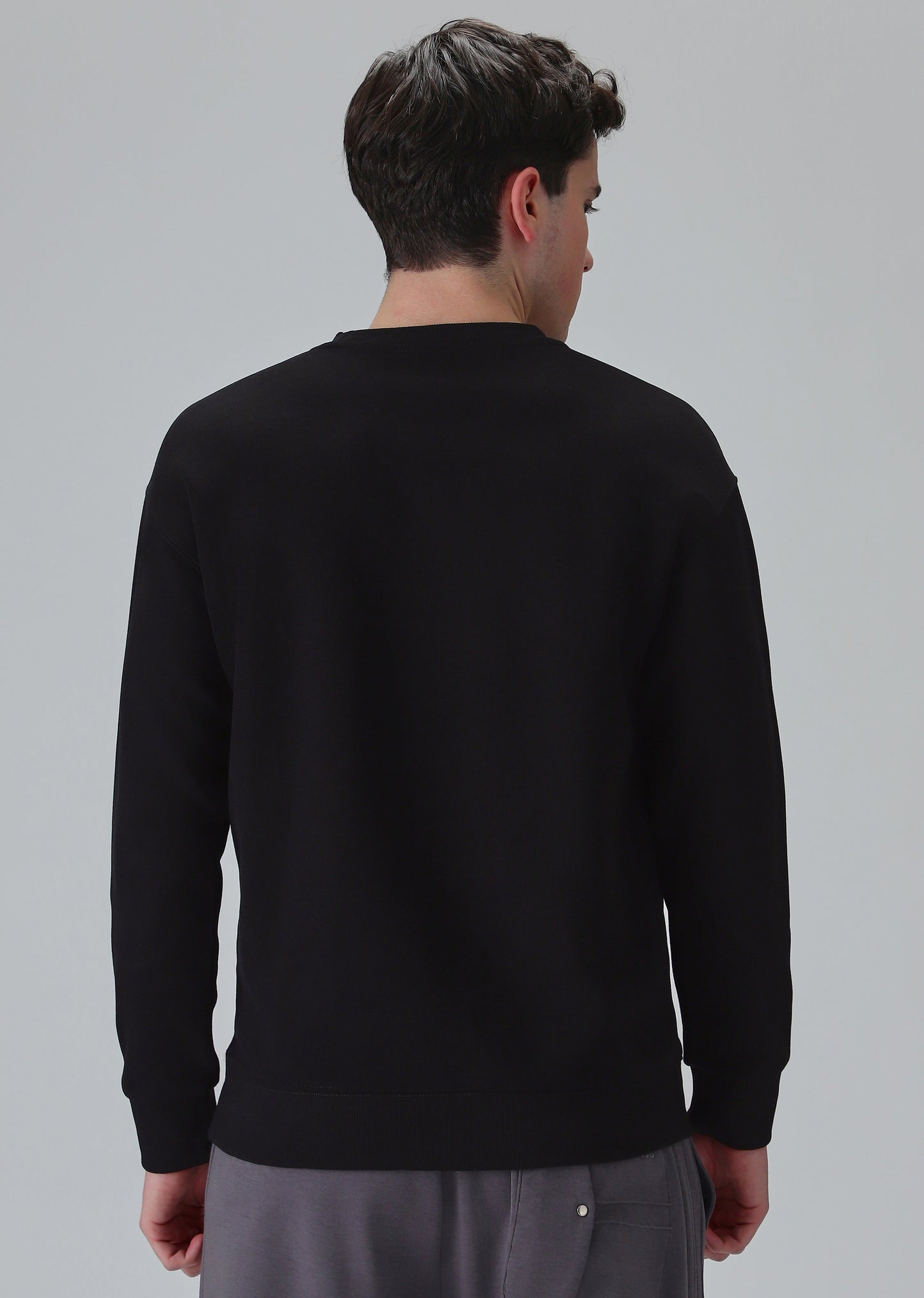 Black Graphic Pocket Sweatshirt