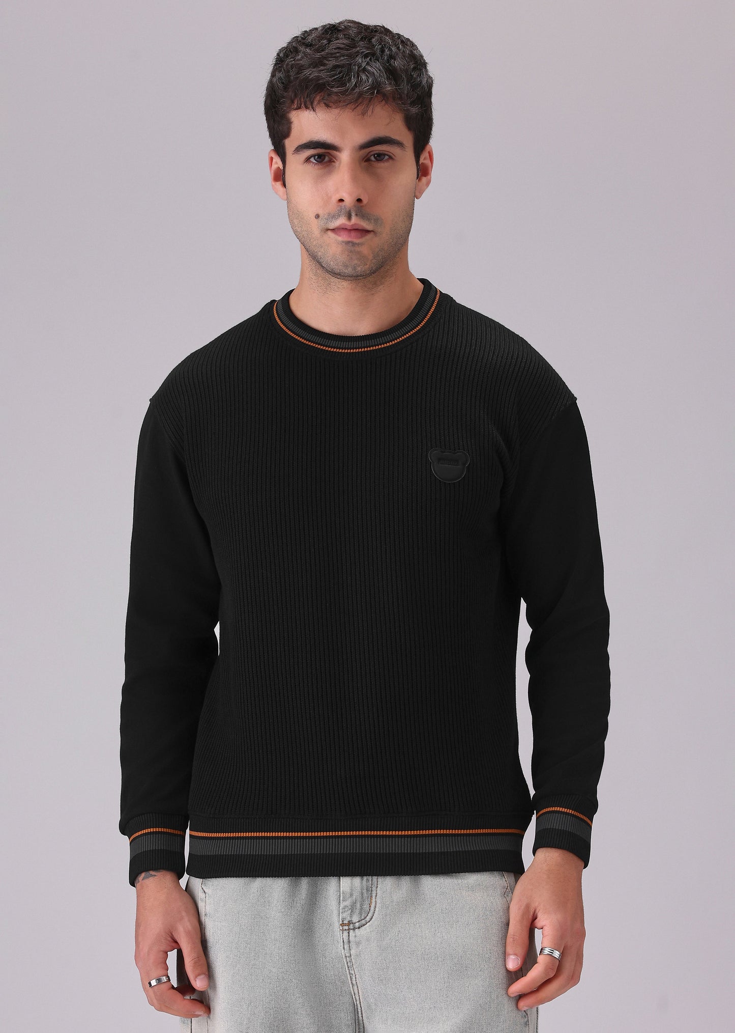 Black Knitted Pullover