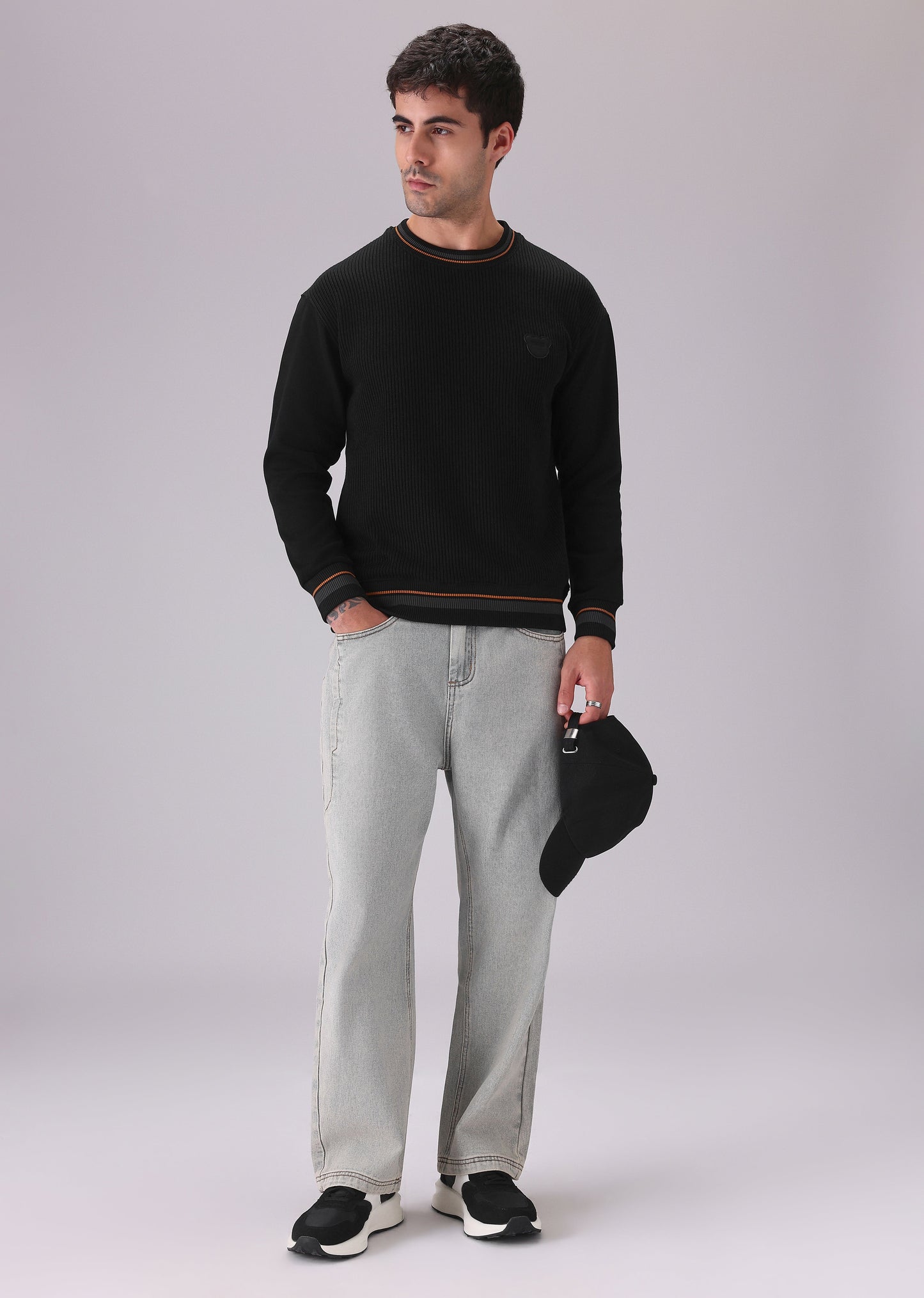 Black Knitted Pullover