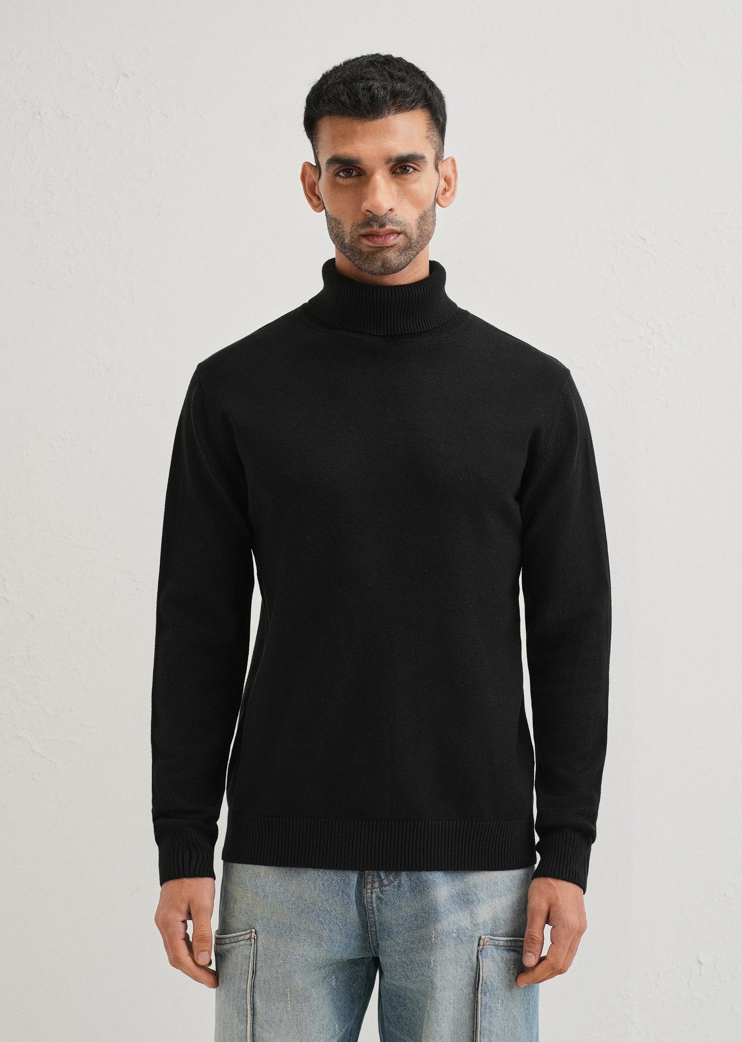 Black Turtle-Neck Sweater