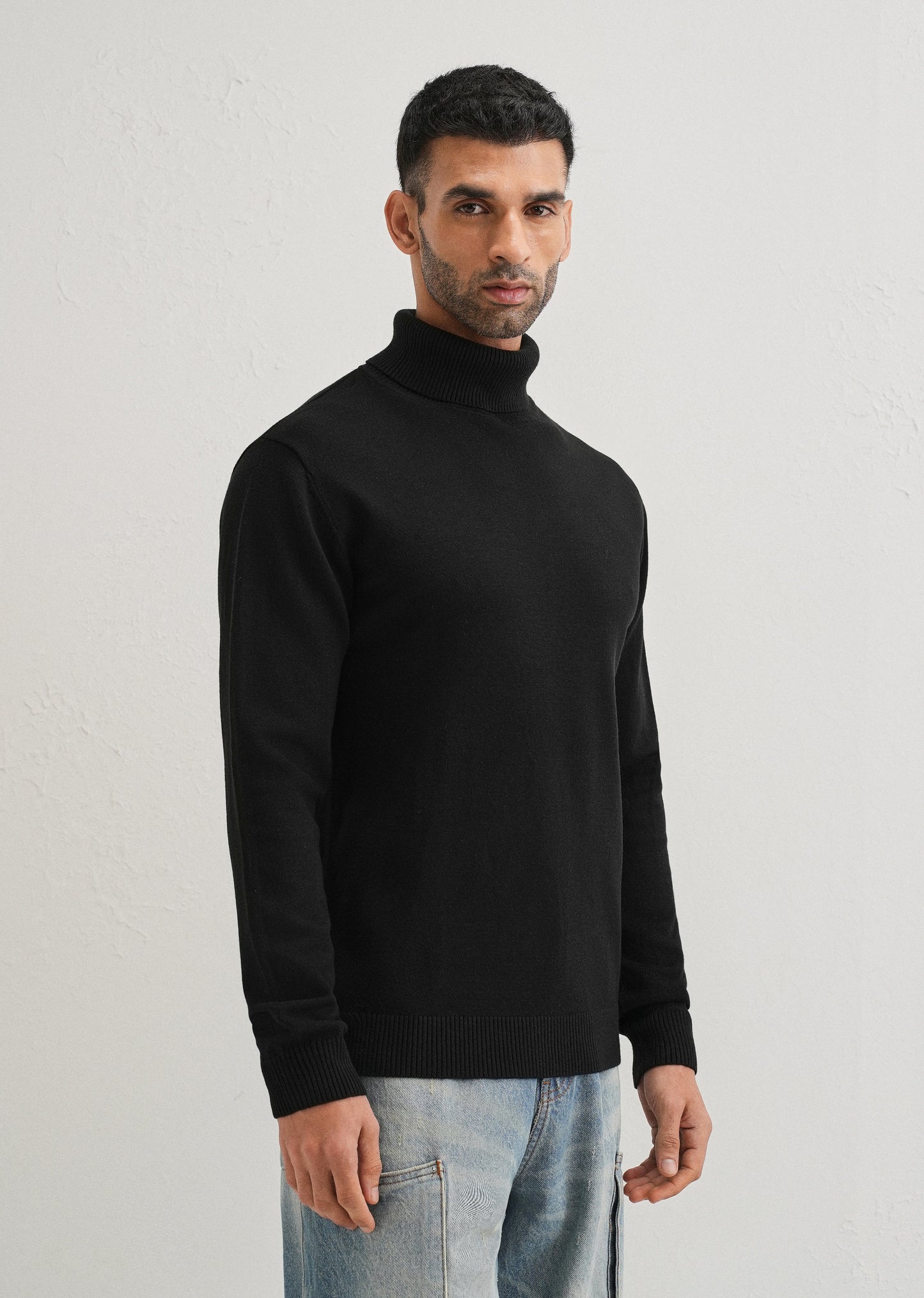 Black Turtle-Neck Sweater