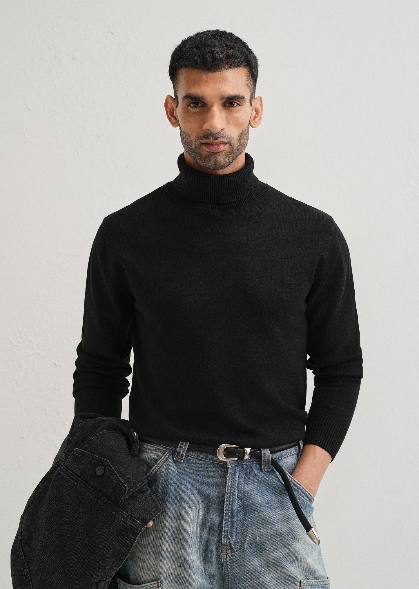Black Turtle-Neck Sweater