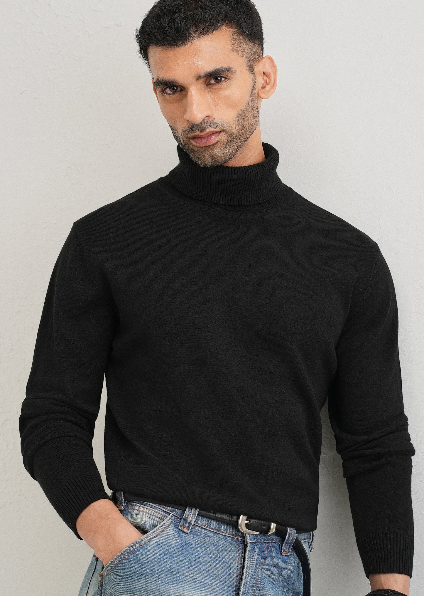 Black Turtle-Neck Sweater