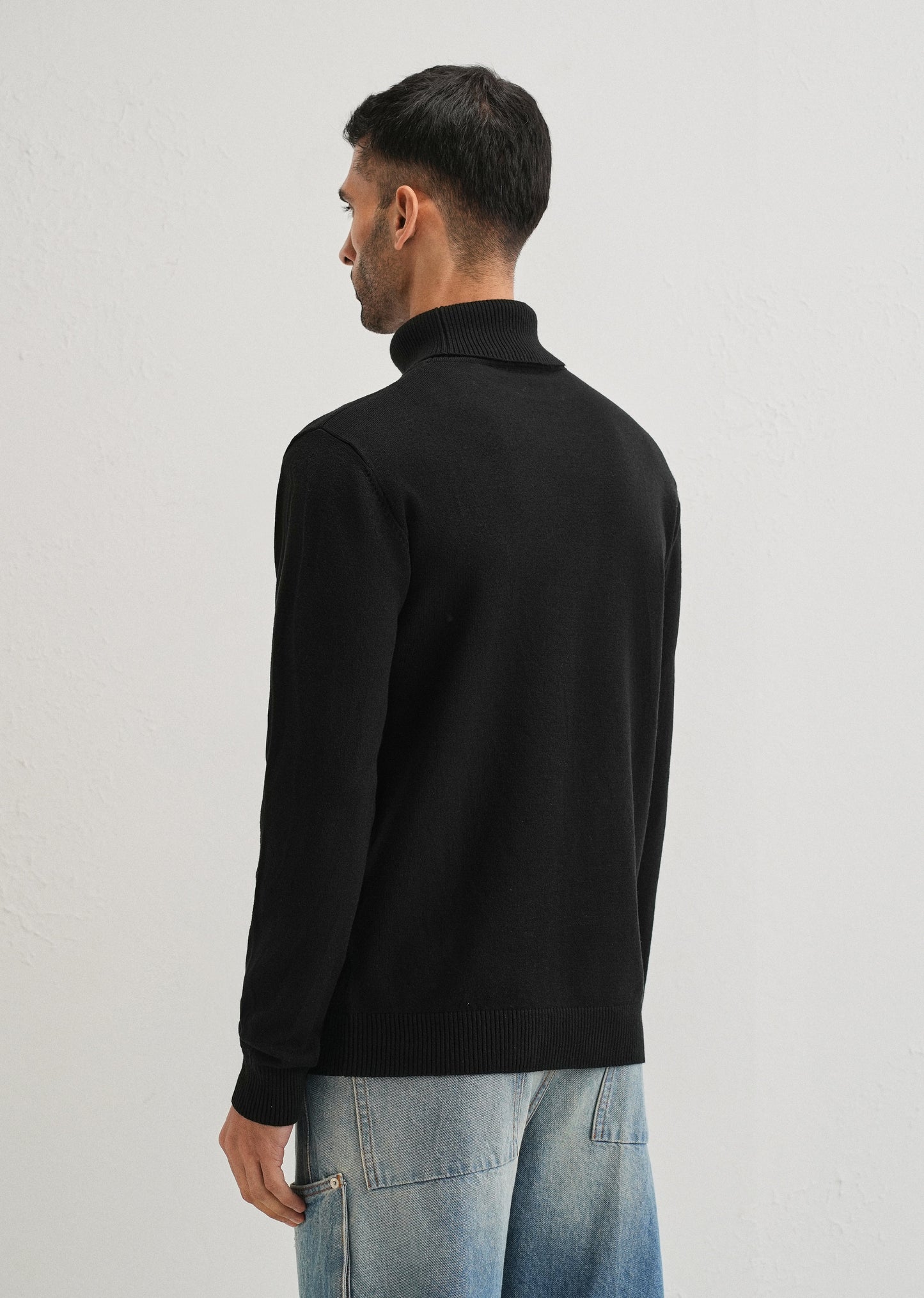 Black Turtle-Neck Sweater