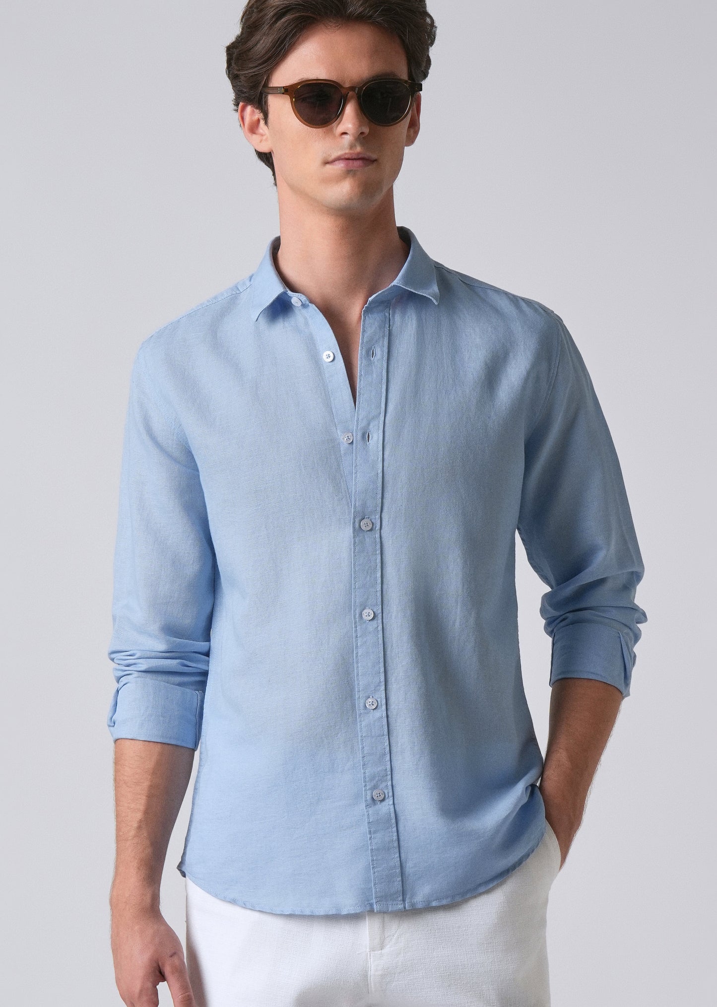 Blue Linen Shirt