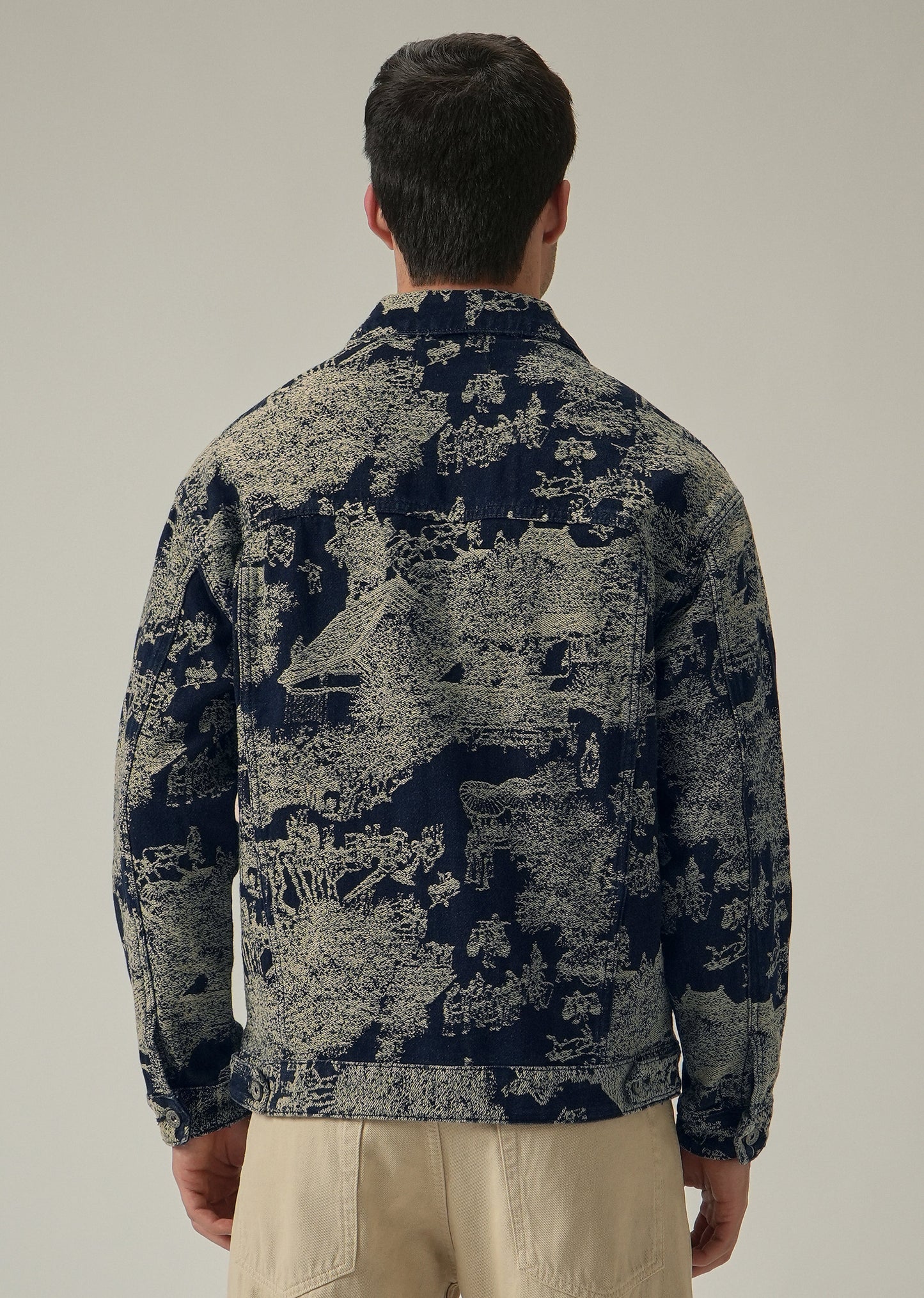 Blue Denim Jacquard Jacket