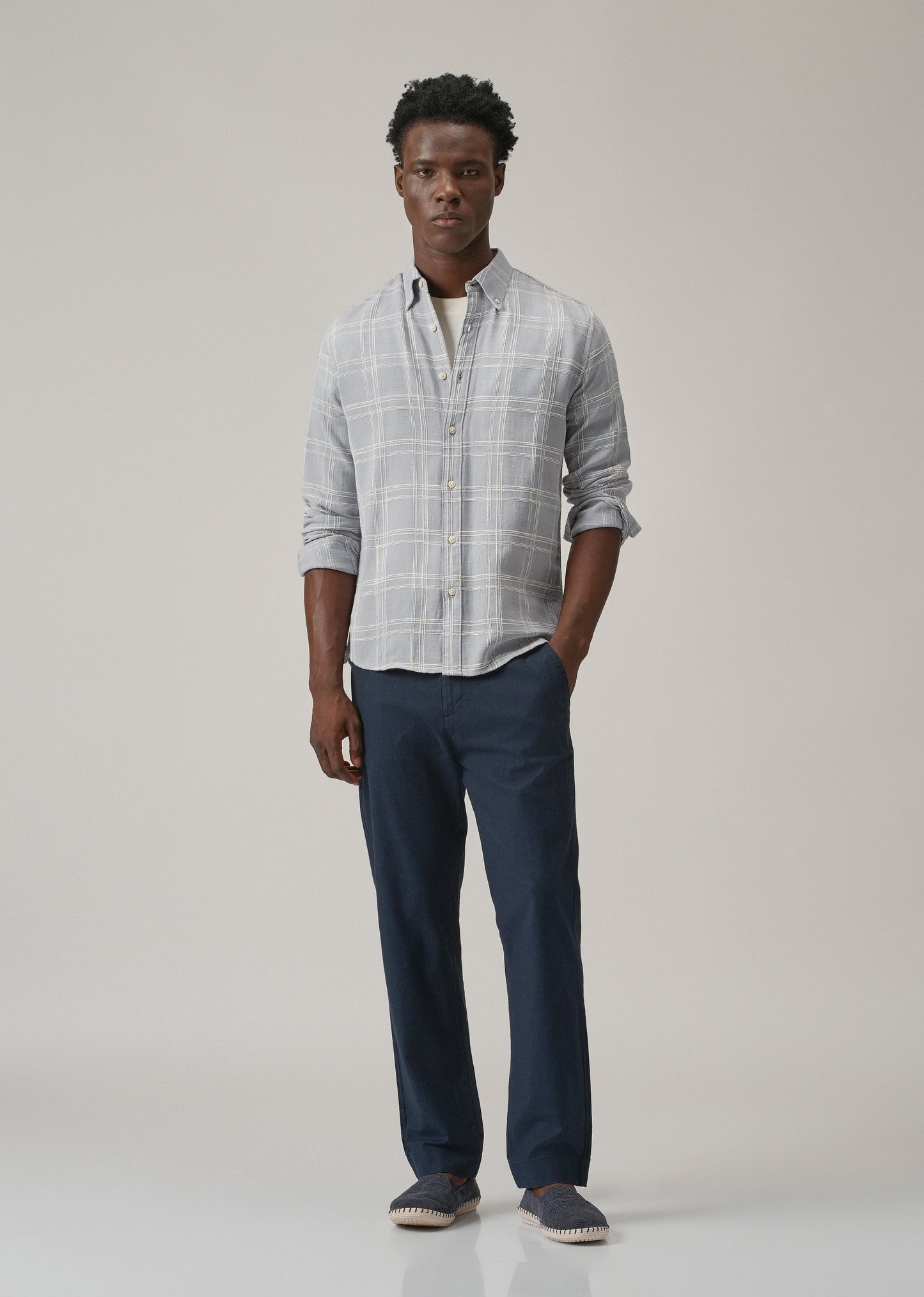 Blue Chenille Check Shirt