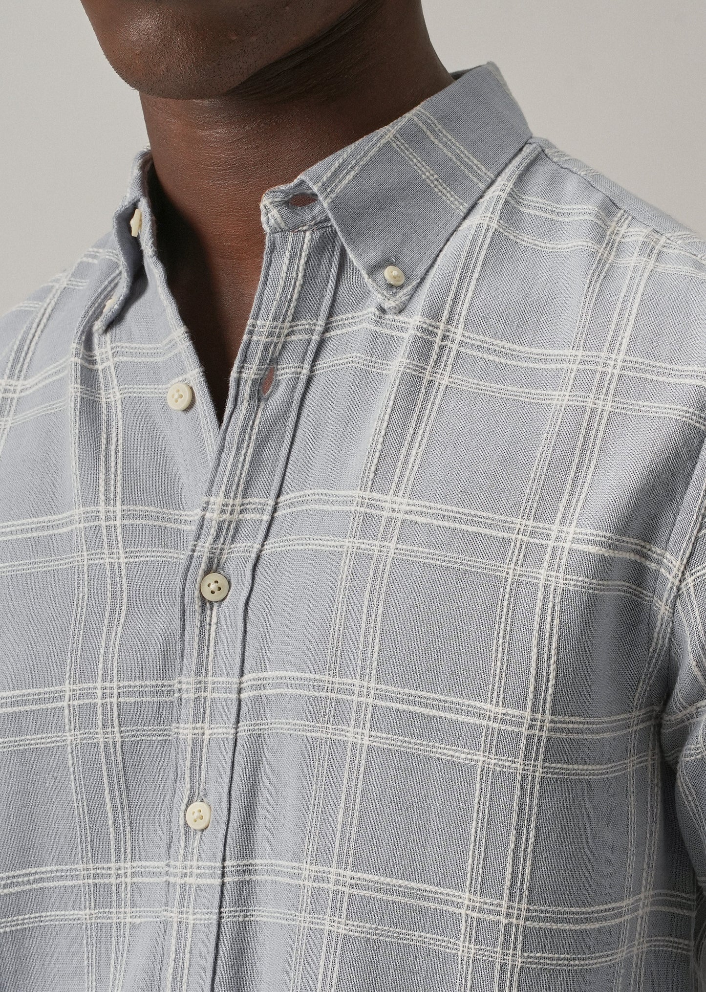 Blue Chenille Check Shirt
