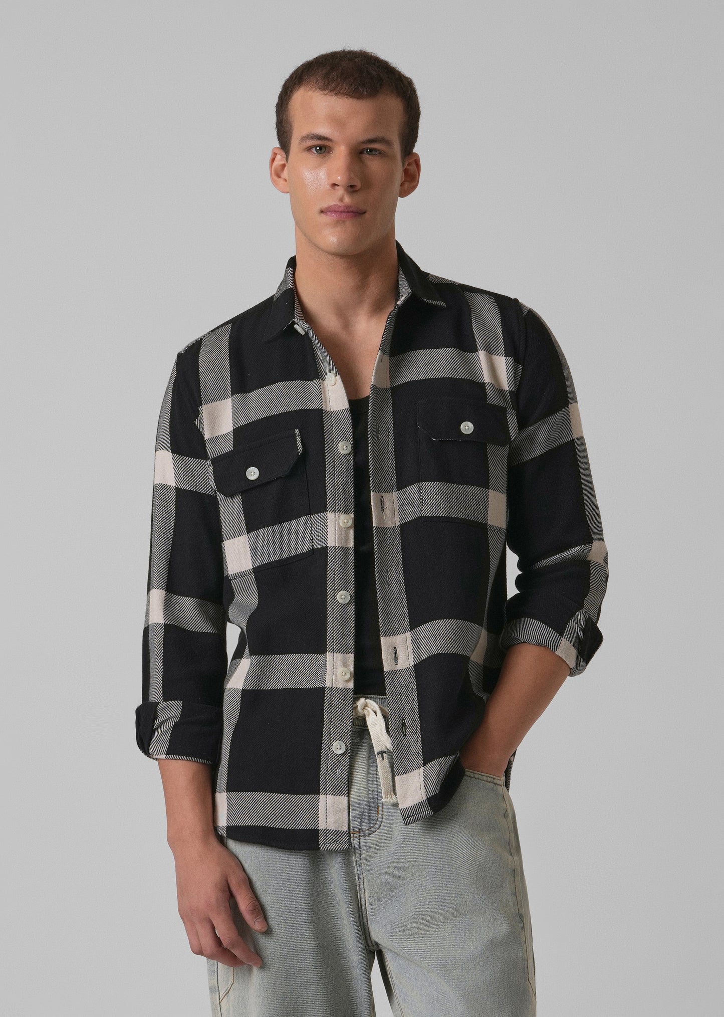 Bold Classic Brushed Cotton Check Shirt