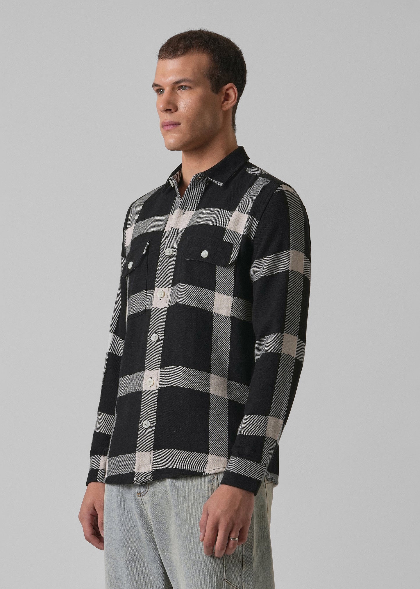 Bold Classic Brushed Cotton Check Shirt