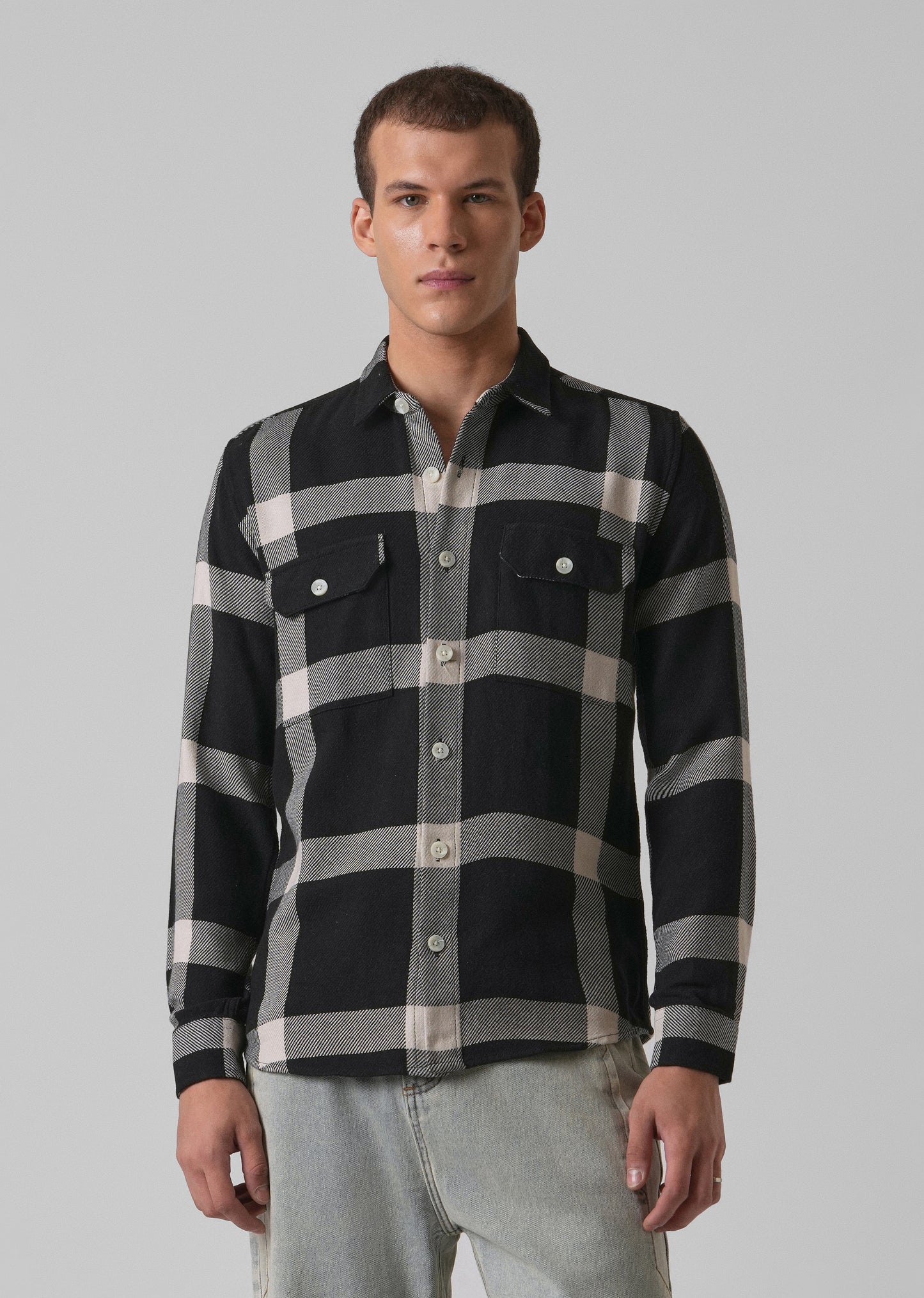 Bold Classic Brushed Cotton Check Shirt