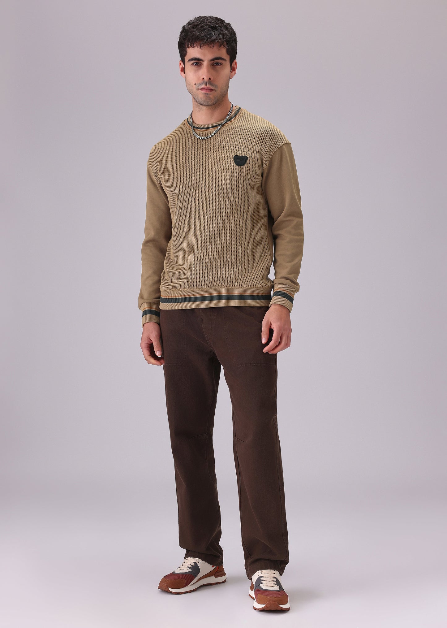 Brown Knitted Pullover