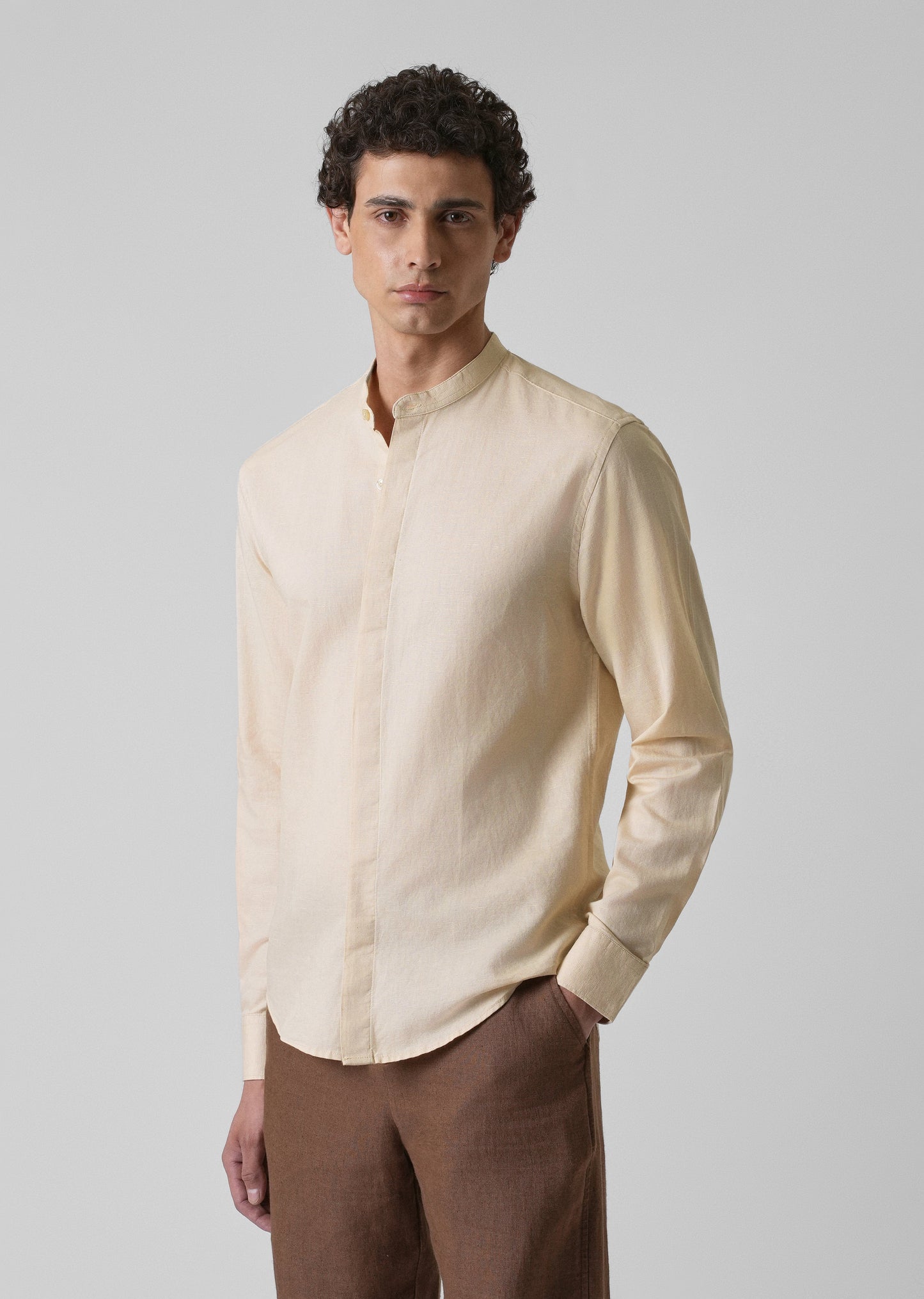 Butter Cream Cotton Linen Shirt