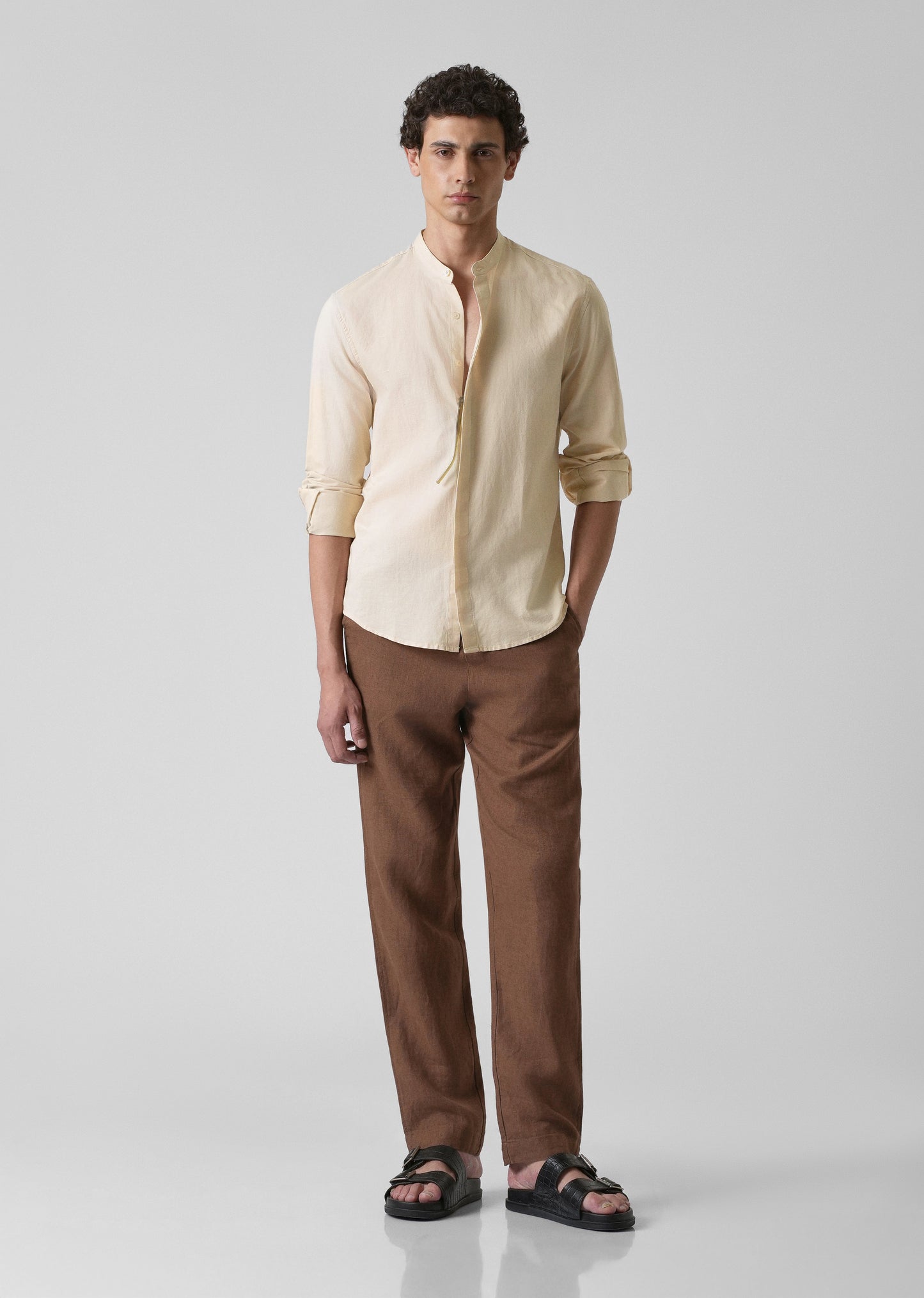 Butter Cream Cotton Linen Shirt