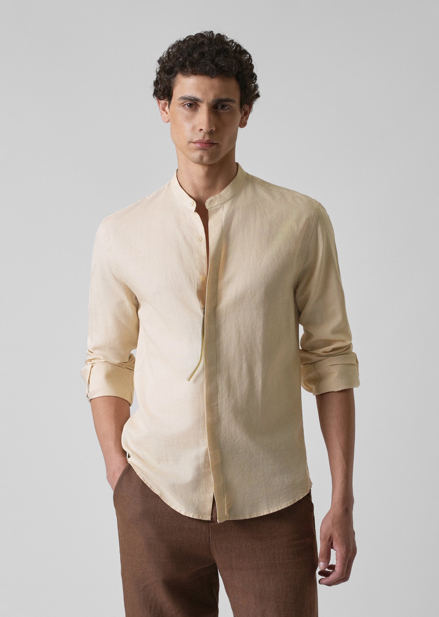 Butter Cream Cotton Linen Shirt