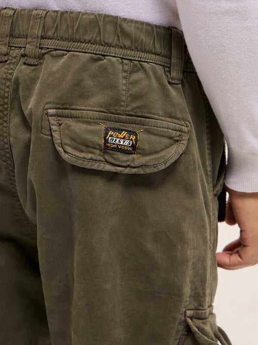 Classic Fit Olive Cargo Pants with Multi-Functional Pockets