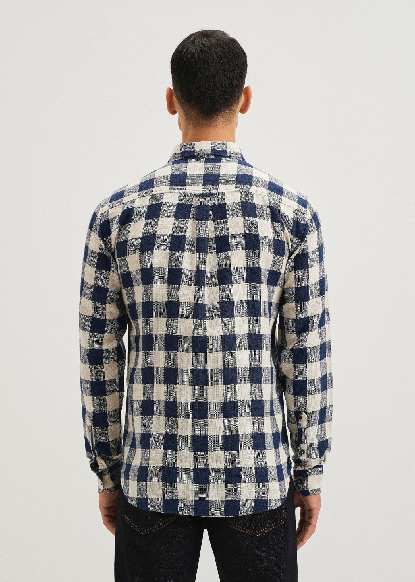 Chess Square Blue Check Shirt