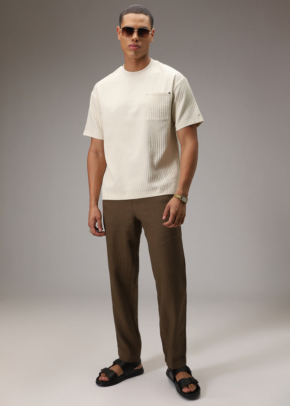 Chestnut Brown Linen Pant