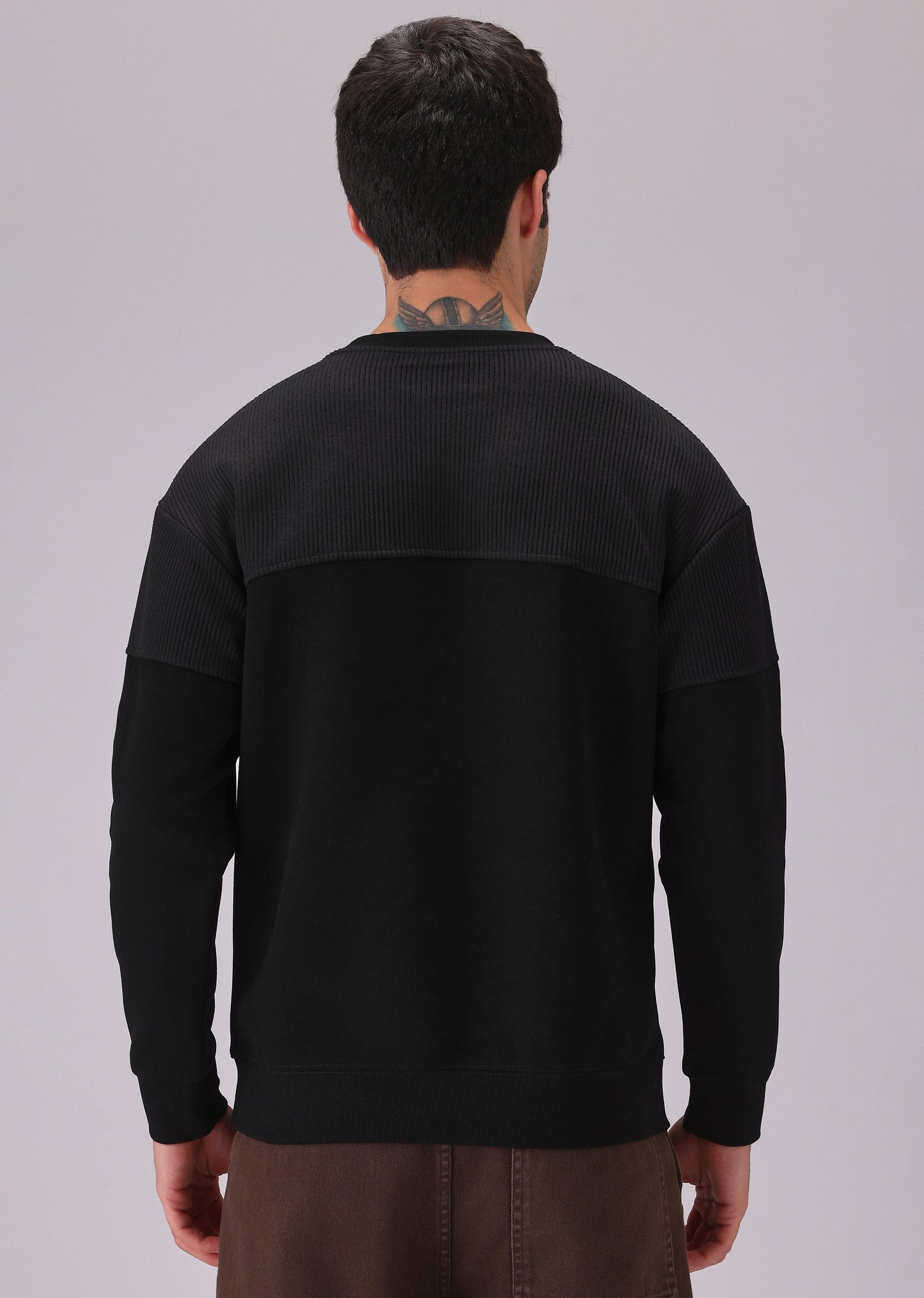 Colour Block Black Sweatshirt