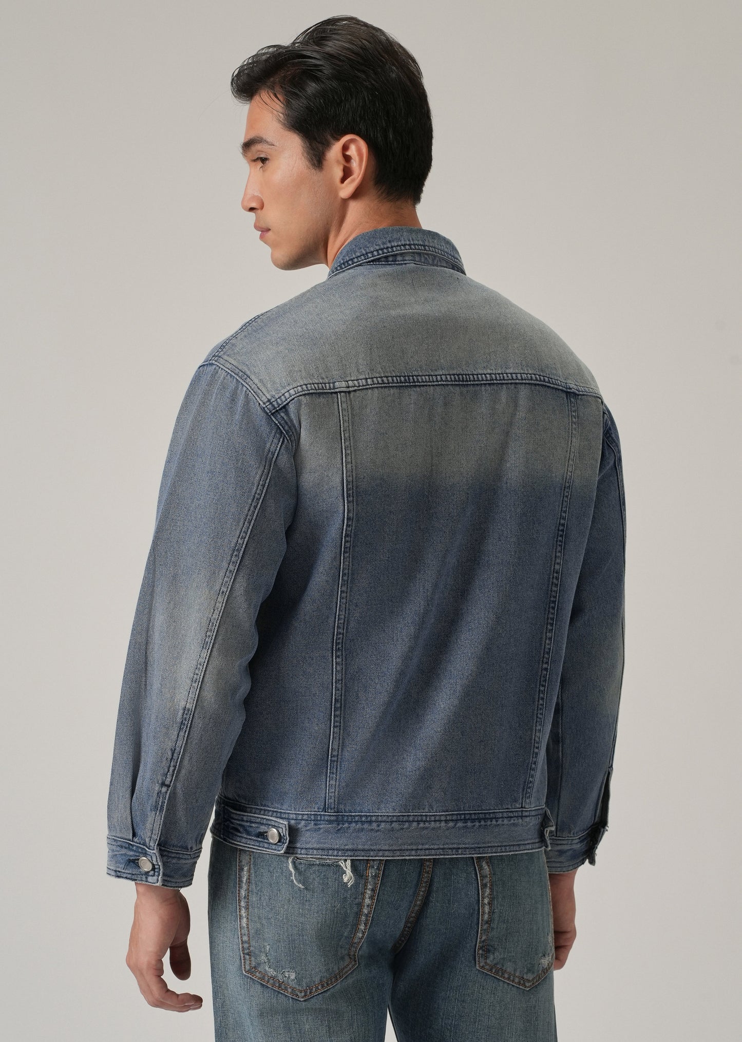 Contrast Panel Denim Jacket
