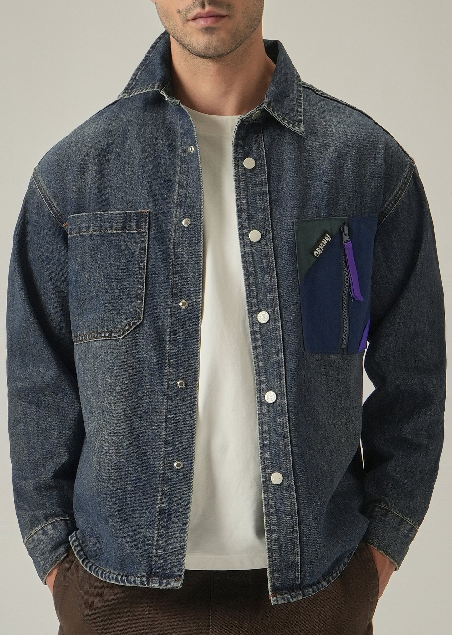 Contrast Pocket Denim Jacket