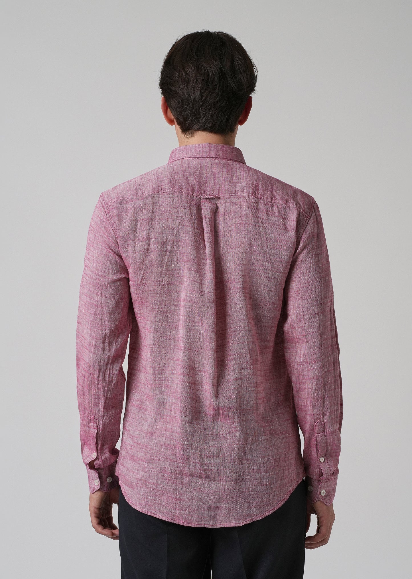 100% Pure Linen Coral Pink Shirt