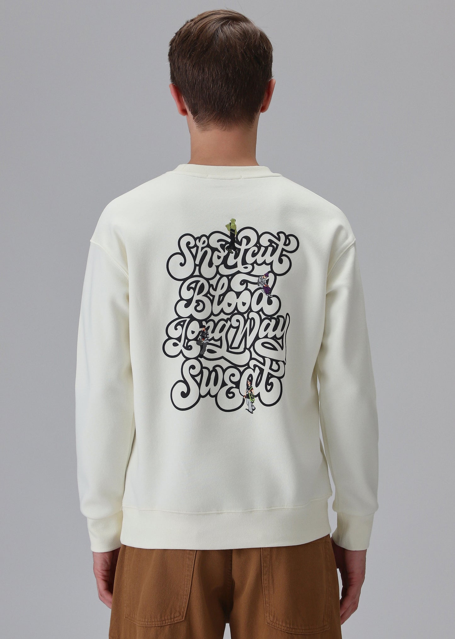 Cream Back Emboss Sweatshirt