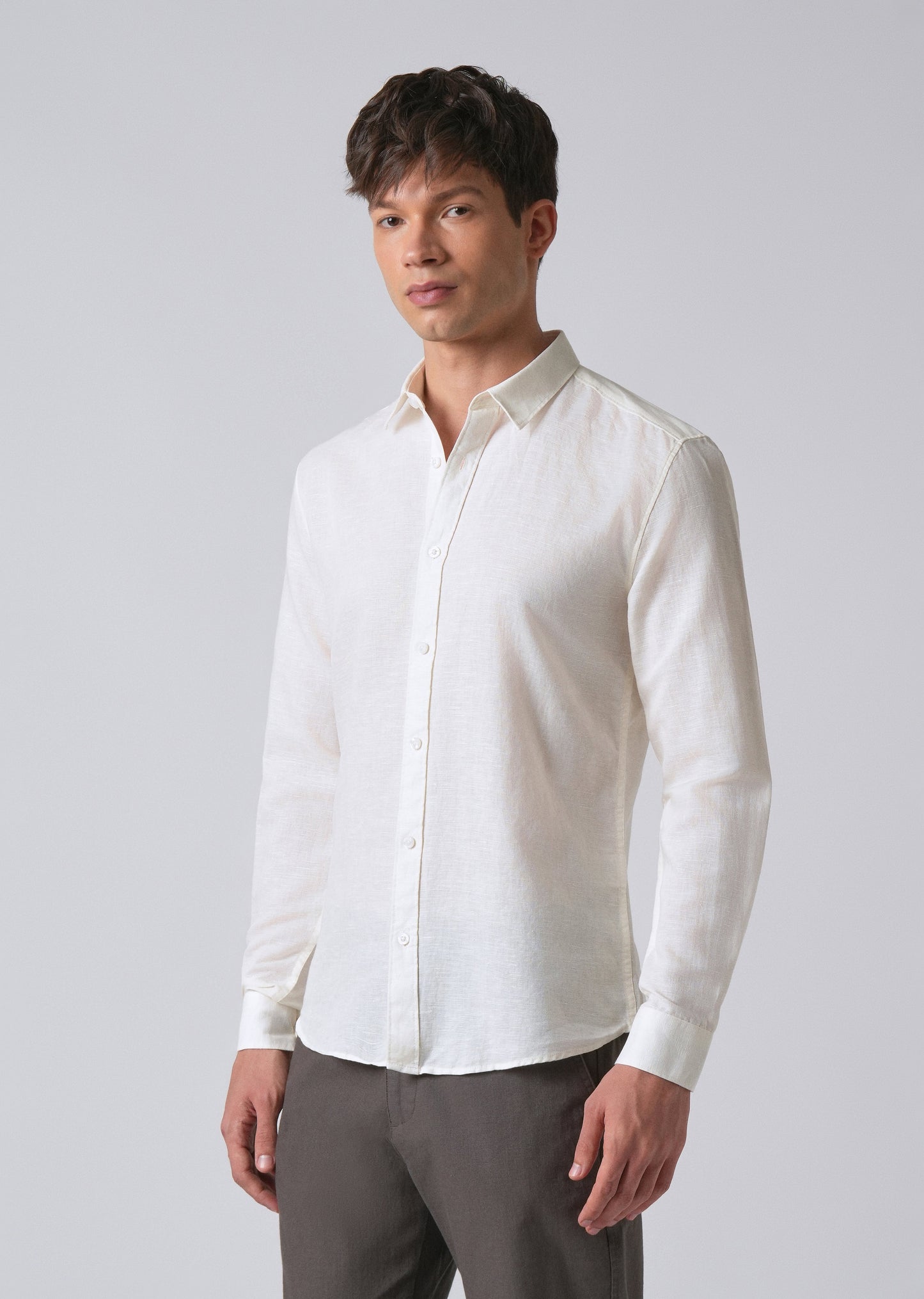 Cream Linen Shirt